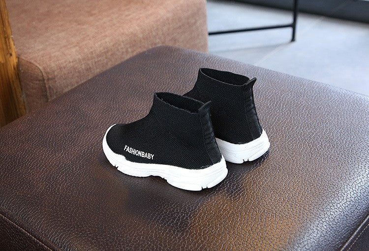 Autumn Winter Kids Sneakers Children Casual Shoes Slip-on Breathable Kids Socks Shoes Non-slip Snow Boots Boys Girls Sport Shoes