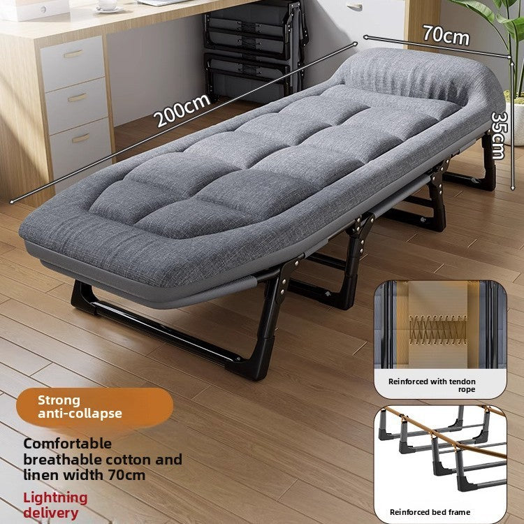 Cama dobrável para almoço, escritório, poltrona reclinável individual, portátil, acompanhante de hospital, maca, cama de solteiro para soneca com dupla finalidade