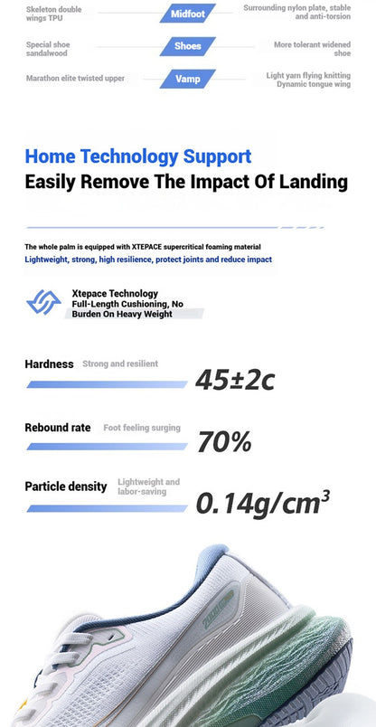 Xtep 2000km Plus Running Shoes 2025 New Spring Lightweight Anti-slip Wear-Resistant Men's Training Jogging Sneakers 875319110001