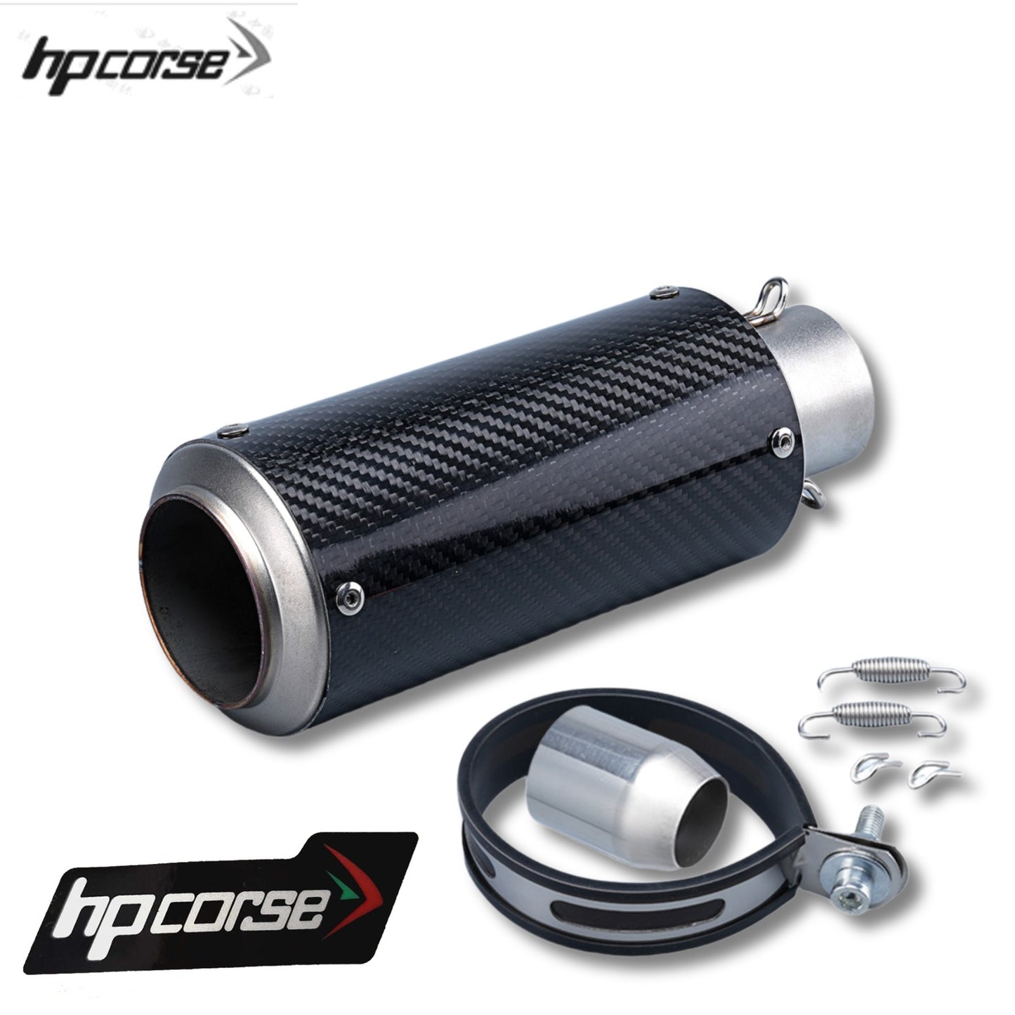 Universal 51mm motorcycle exhaust inox muffler carbon fiber exhaust for z900 R3 R25 MT07 MT09 R1 Z400 Z650