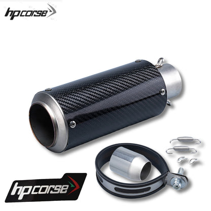 Universal 51mm motorcycle exhaust inox muffler carbon fiber exhaust for z900 R3 R25 MT07 MT09 R1 Z400 Z650