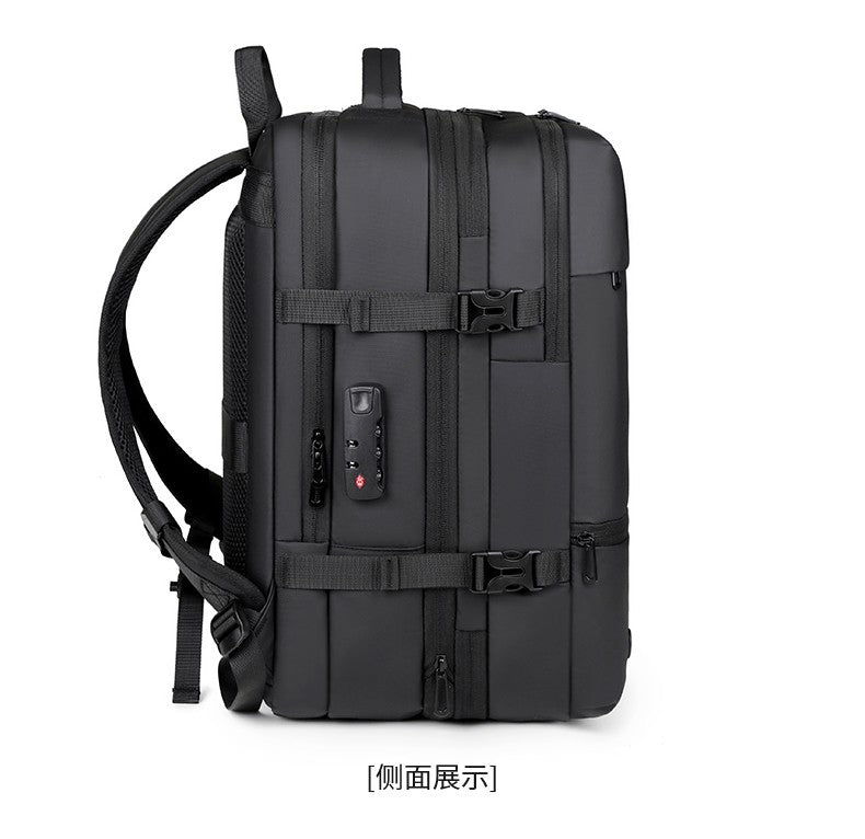 Backpack Men's Expandable Vacuum Compression Short-Distance Business Trip Large-Capacity Dry and Wet Separation Business Multi-Functional Backpack