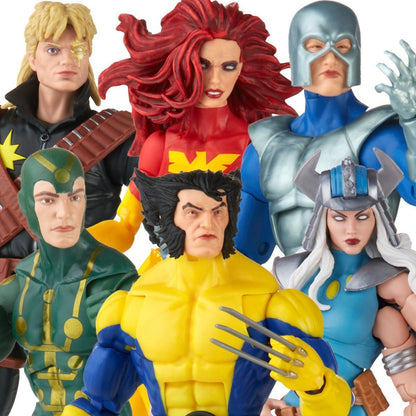 Boneco de Ação Marvel Legends Retro Wolverine Espiral Avalanche Longshot Dark Phoenix Multiple Man 6"