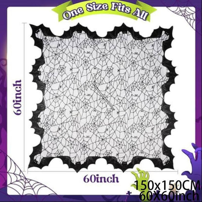 1 piece of Halloween spider web bat cape for adults and children, European style, black festive costume, knitted clothing