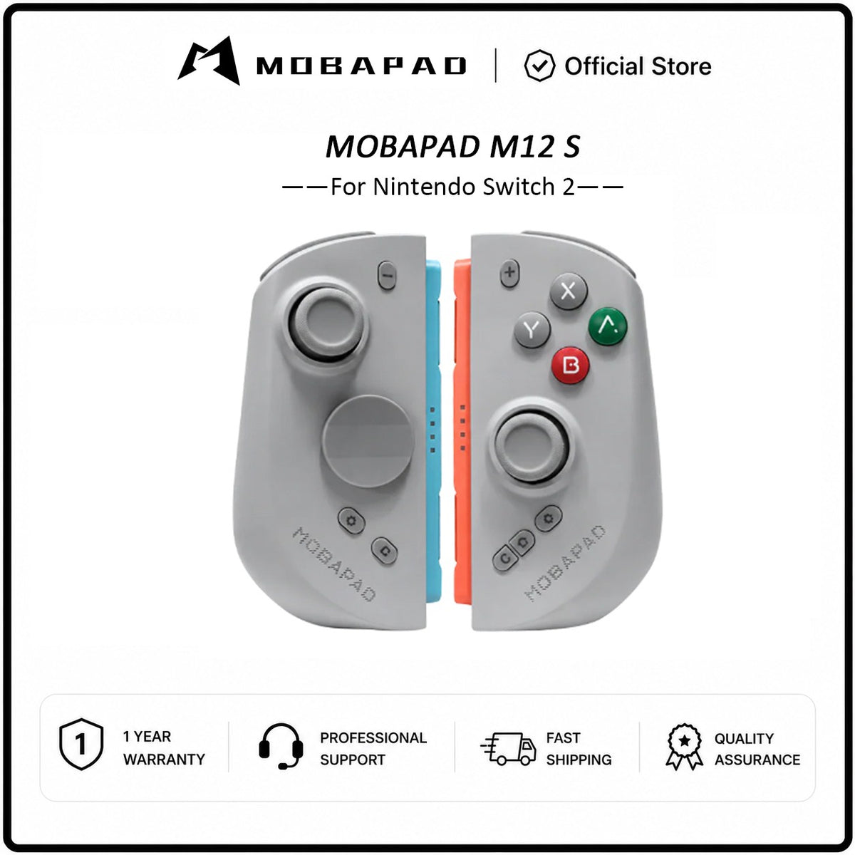 MOBAPAD M12 HD / M12 S Joypad for Nintendo Switch 2 with TMR Joystick HD Vibration Mechanical Buttons Remap Macro Gamepad