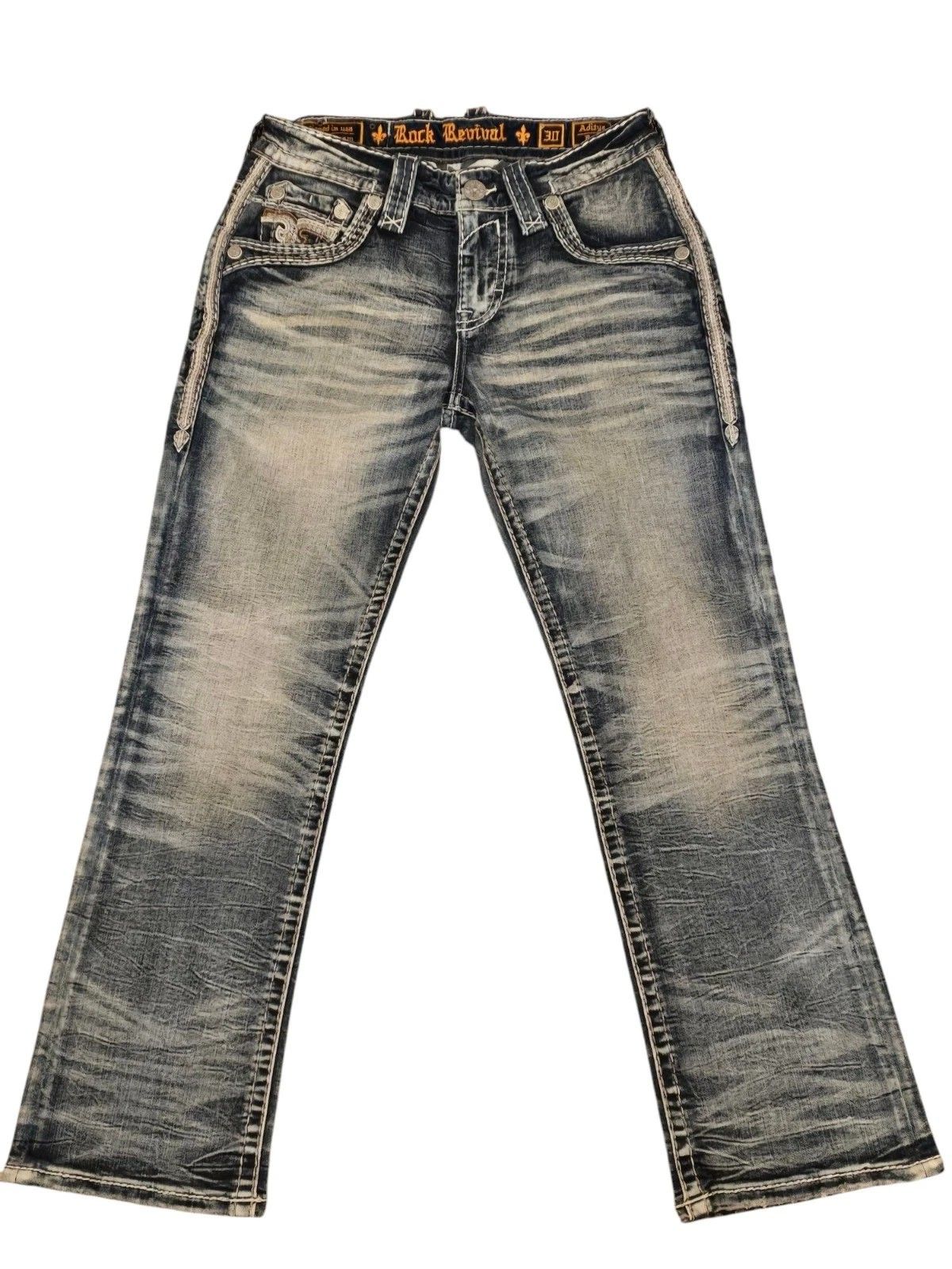 Rock Retro Boot Jeans Blue Leather Inserts Men Women Pocket Embroidery Denim Pants Y2k Gothic Low Waist Wide Leg Straight Jeans