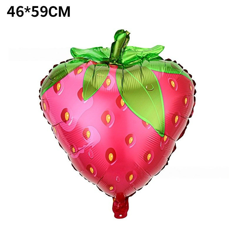 Hawaiian Fruit Balloons Tropical Luau Pineapple Strawberry Avocado Foil Balloon Summer Birthday Pool Party Decor Beach Supplies