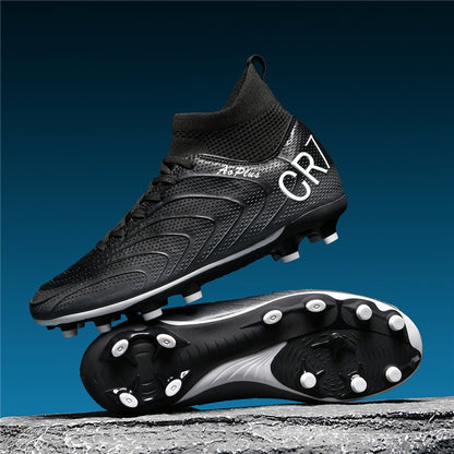 New Men Football Boots Outdoor Sport Boys Long Spikes Training Cleats Soccer Shoes Adult Non Slip Breathable Match Comfortable