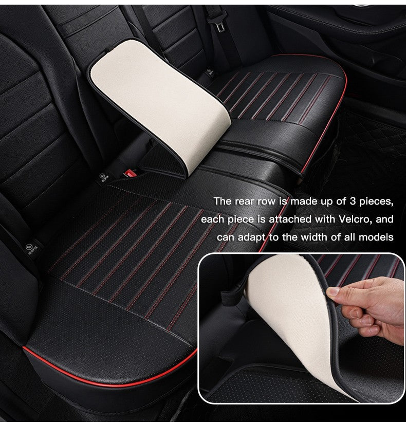1Pcs PU Leather Car Universal Seat Cover Interior Auto Seat Kits Cushion Four Seasons Protector Mat Front Rear Rows Accessories