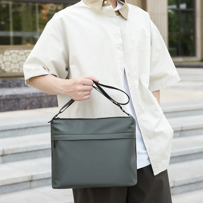 Sleek Crossbody Bag for Men Water-resistant Nylon Shoulder Bag Multi-Pocket Large CapacityMinimalist Style for Daily/Work/Travel