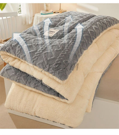 Manta de Cama Grossa de Inverno Quente de Alta Qualidade Cordeiro Artificial Caxemira Cobertores Pesados Edredom de Inverno Mais Grosso e Quente