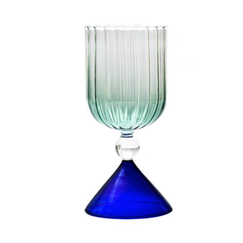 Taças de Coquetel Estilo Onda com Efeito Duas Cores Criativas Verde Azul Âmbar Roxo para Martini Mojito Champagne Margarita