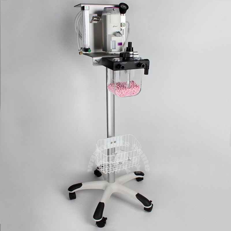 Máquina de Anestesia Veterinária para Animais Cães Gatos Equipamento de Anestesia Veterinária com Carrinho