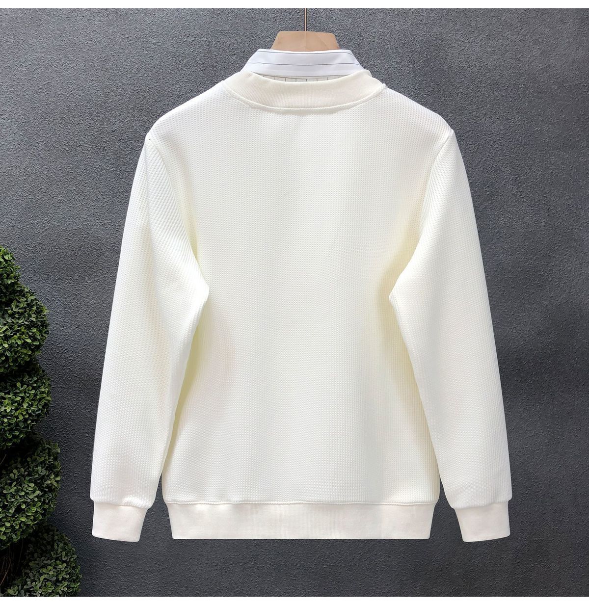 Casual Fake Two-piece Plus Size Hoodies Sweatshirts Spring Autumn Long Sleeve Patchwork Trend Tops Fashion Korean Men Clothing