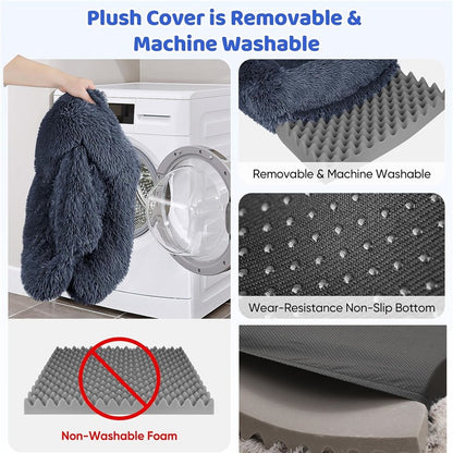 Sofá-Cama Luxuoso de Inverno Quente para Cães Grandes Colchonete de Gato Casa Almofada Sofá-Cama para Animais de Estimação Grandes e Pequenos