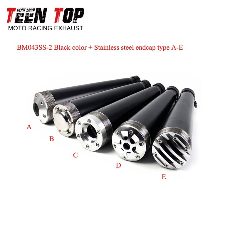 38 40 42 45MM Retro Motorcycle Exhaust Pipe For Harley Honda 125CC 250CC Exhaust Muffler 430mm Punk Racing Tailpipe Escape Moto