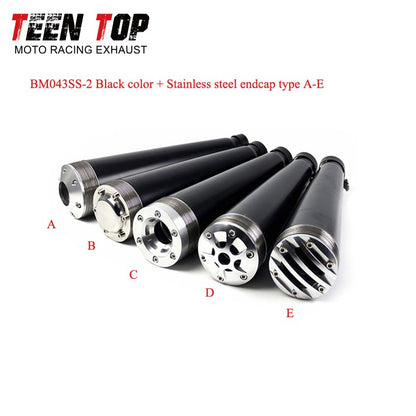 38 40 42 45MM Retro Motorcycle Exhaust Pipe For Harley Honda 125CC 250CC Exhaust Muffler 430mm Punk Racing Tailpipe Escape Moto