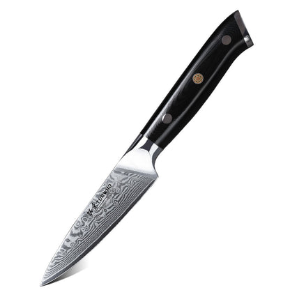 TURWHO Melhores Utensílios de Cozinha de 1 ou 7 Peças, Conjunto Profissional de Aço Damasco de 67 Camadas Com Excelente Bloco de Facas de Madeira de Acácia