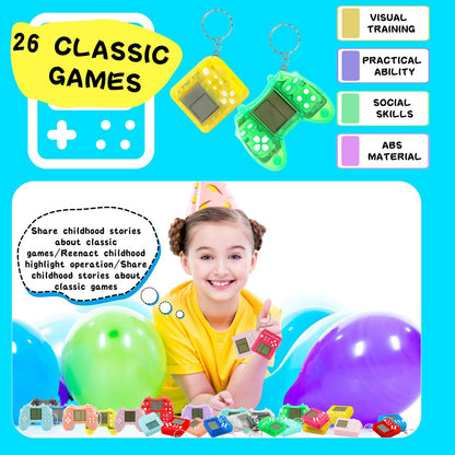 6-48Pcs Video Game Party Favors for Classic Game Console Keychain Birthday Joypad Souvenir School Valentine Gifts