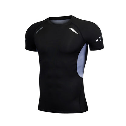 Men's Running Compression Tshirts Quick Dry Soccer Jersey Fitness Tight Sportswear Gym Sport Short Sleeve Shirt Breathable