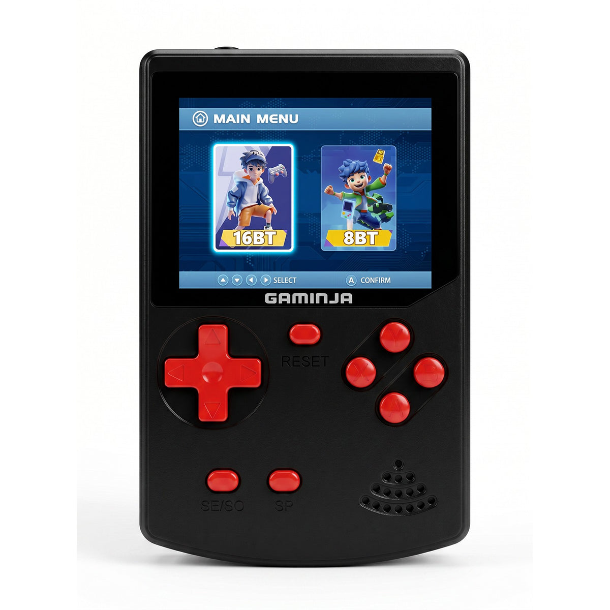 GAMINJA Handheld Game Console 300 Classic 8bit/16bit Games 2.8" HD Screen Retro Video Mini Game Console Gift for Nostalgia