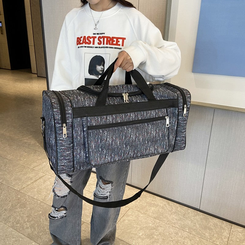 Large Capacity Camouflage Duffle Bag Travel Clothes Storage Bags Zipper Oxford Weekend Bag Thin Portable Moving Luggage Hand Bag