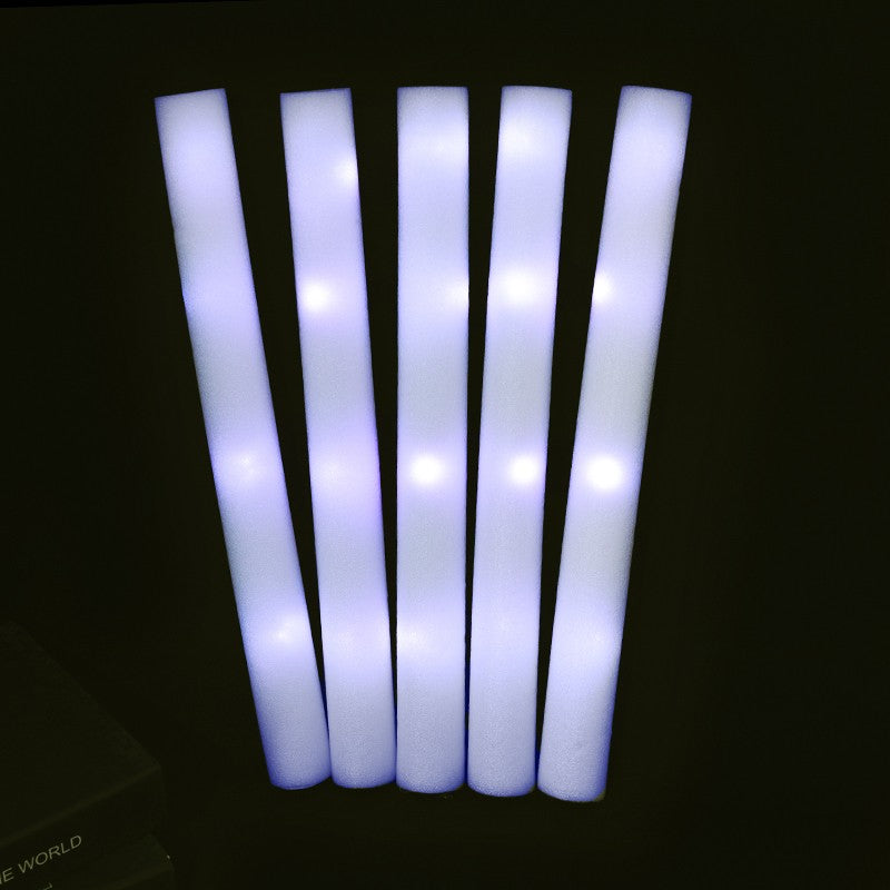 30Pcs RGB LED Glow Foam Stick Bulk Colorful LED Glow Sticks Cheer Tube Dark   Light Birthday Wedding Party Supplies