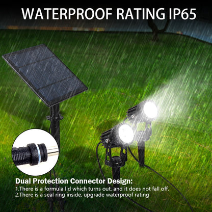 Solar Powered Spotlight IP65 Solar LED Light Outdoor Landscape Yard Garden Tree Separately Lamp Aluminum Anti Rust Solar Lamp
