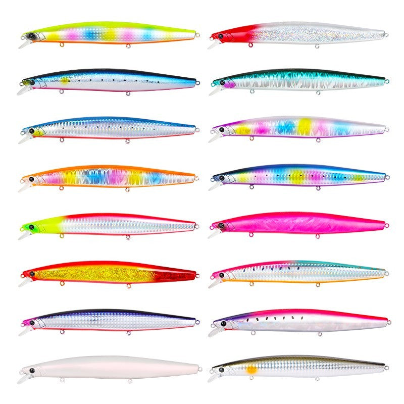 TSURIKNOYA STINGER 163S Isca Artificial Minnow de Fundo para Água Salgada com Lançamento Ultra Longo 163mm 34.2g Iscas Rígidas para Robalo
