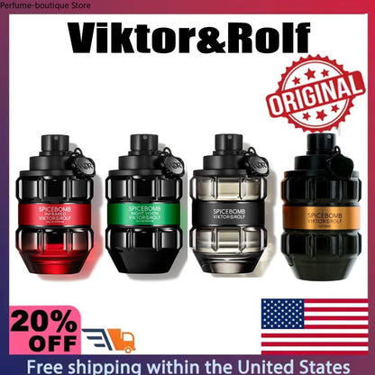 Spicebomb Extreme by Viktor & Rolf 3.04 oz EDP Cologne for Men Series Eau de Parfum Notes of Bergamot Citrus 4Style for choose
