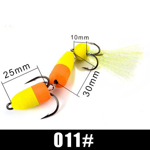 Newest Mandula Polychrome Fishing Lure Soft Lures Foam Bait Swimbait Wobbler Bass Pike Lure Artificial Baits with 2 Treble Hooks