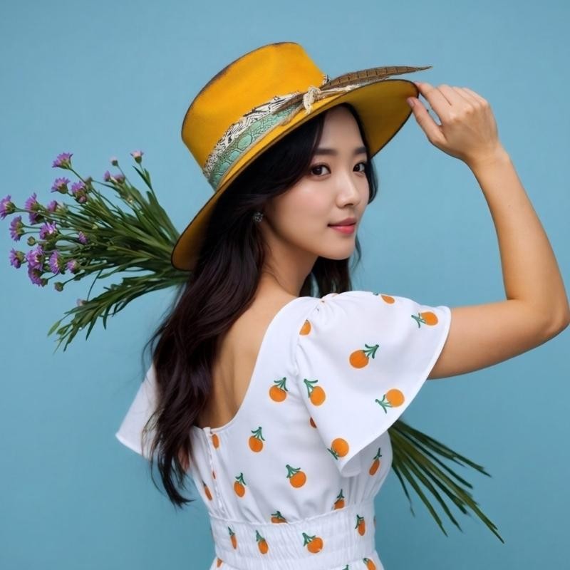 31BB Elegant Homburg Hat Wool Fedoras Flat Wide Brimmed Hat Surprise Gifts Headwear for Vacation Photo Props