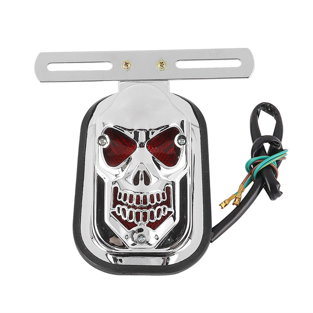 Para-lama traseiro de motocicleta com lâmpada de freio e luzes de placa Caveira Cruzada em Formato de Lápide Para Harley Chopper Bobber Personalizada