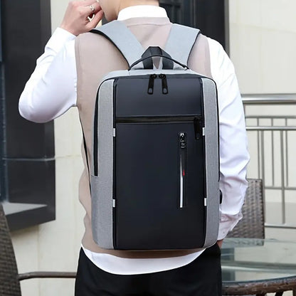 Neutral style schoolbag for men and women, suitable for business and industrial use, also suitable as a travel backpack.