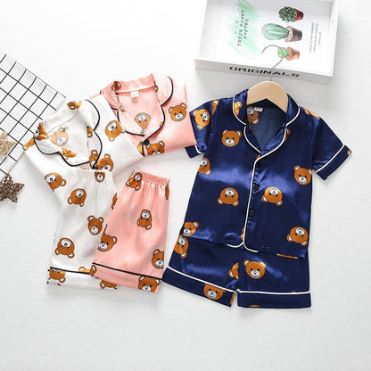 New Summer Baby Boys Clothes Suit Children Girls Sleepwear Shirt Shorts 2Pcs/Sets Kids Pajamas Toddler Costume Infant Tracksuits