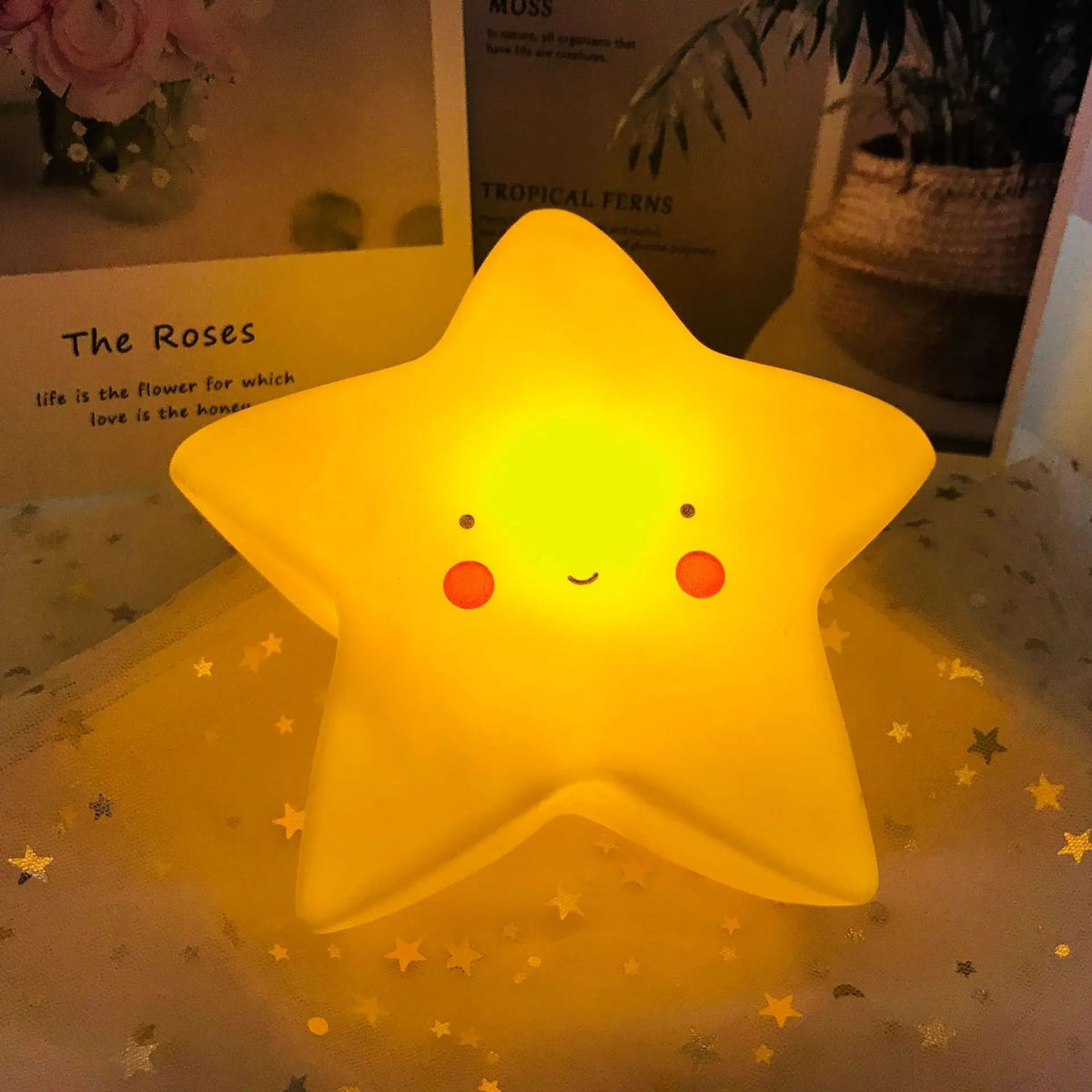 LED Mini Night Light Cartoon Fantasy Star Moon Bedside Light Baby Room Decoration Feeding Night Light Children Gift Toy