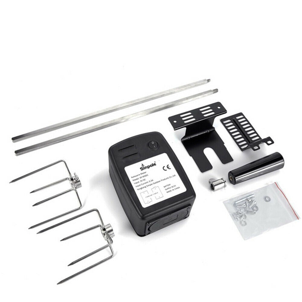 Electric Rotating BBQ Grill 360° Auto Turn Spit Roaster for Chicken Meat Shish Kebab Electric Barbecue Rotisserie Oven Grill