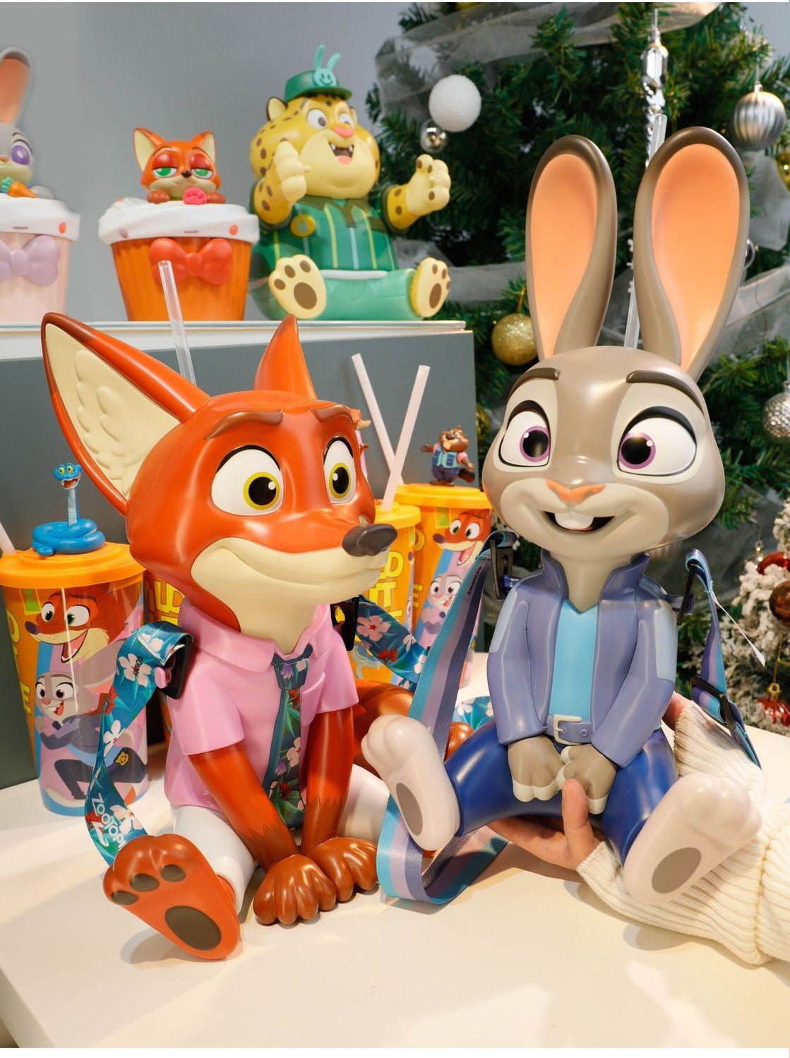 Copo de Água Original em Formato Disney Zootopia 2 Nick Judy Copos Estilizados de Desenho Animado com Alça Transversal Presentes Kawaii de Aniversário para Meninas e Meninos