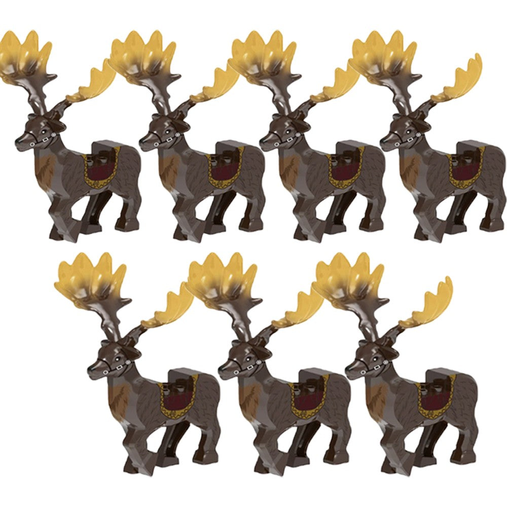 Blocos de Montar Zoológico Medieval Acessórios de Personagens Montarias Animais Cervos Elefantes Camelos Lobos Cavalos de Guerra Tijolos Brinquedos Presentes K080