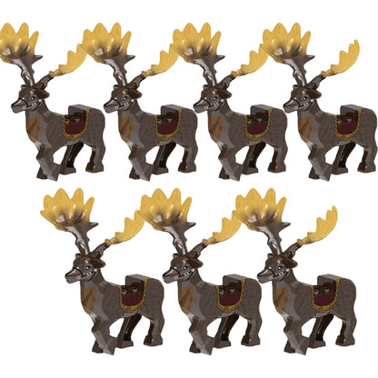 Blocos de Montar Zoológico Medieval Acessórios de Personagens Montarias Animais Cervos Elefantes Camelos Lobos Cavalos de Guerra Tijolos Brinquedos Presentes K080