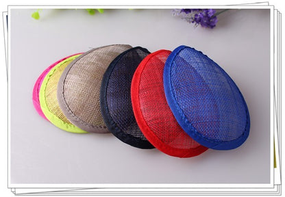 13 CM Sinamay Teardrop Fascinator Base Material Feminino de Chapelaria Base para Chapéus de Coquetel Acessórios de Cabelo DIY para Festas