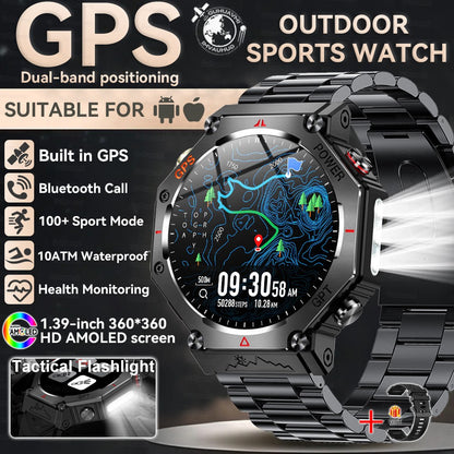 2025 Novo Smartwatch T-Rex 3 Ultra GPS Masculino 10ATM IP68 À Prova D'água GNSS de Banda Dupla Integrado Bússola Smartwatch Esportivo Militar