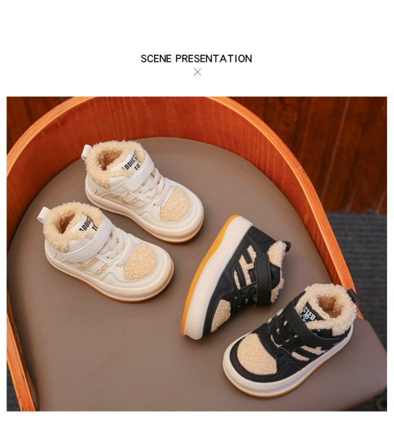 Winter Children Snow Boots for Boys Girls Fashion Baby Kids Outdoor Sneakers Ankle Booties Warm Plush Running Sports Kids Shoes