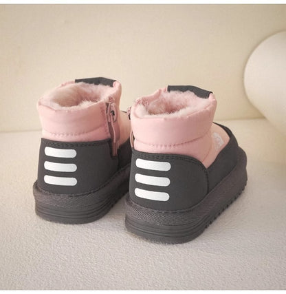 Children's Snow Boots Winter Boys Plush Thicken Platform Cotton Shoes Comfortable Girls Warm Waterproof Fashion Warm Plush Shoes