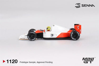 Pré-venda MINI GT 1:64 MP4/6 Nº1 Ayrton Senna Grande Prêmio do Japão 2º Lugar 1991 Coleção de Miniaturas de Carros Die-Cast