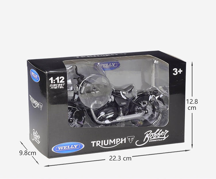 WELLY 1:12 Triumph Bonneville Bobber Miniatura de Liga de Motocicleta de Brinquedo Simulação de Brinquedo de Metal Fundido de Motocicleta para Crianças