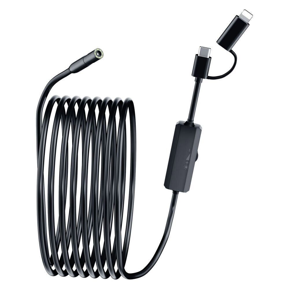 Endoscópio 5,5/8mm para Android Iphone&IOS Smartphone Tubulação Automotiva Boroscópio Ferramentas de Inspeção de Esgoto Câmera de Endoscopia