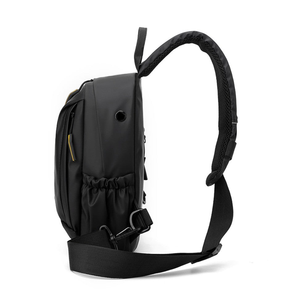 Men's Stylish Chest Pack Convertible Outdoor/Daily Messenger Bag Multi-Position Shoulder Strap  Waterproof Design