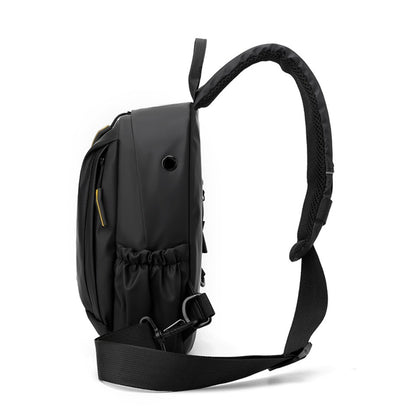 Men's Stylish Chest Pack Convertible Outdoor/Daily Messenger Bag Multi-Position Shoulder Strap  Waterproof Design