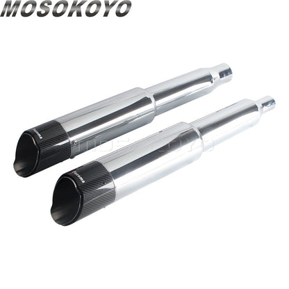 Exhaust System Slip-On Motorcycle Muffler Exhaust Pipe Carbon Fiber For Harley Touring Electra Road Street Glide Road King 17-up